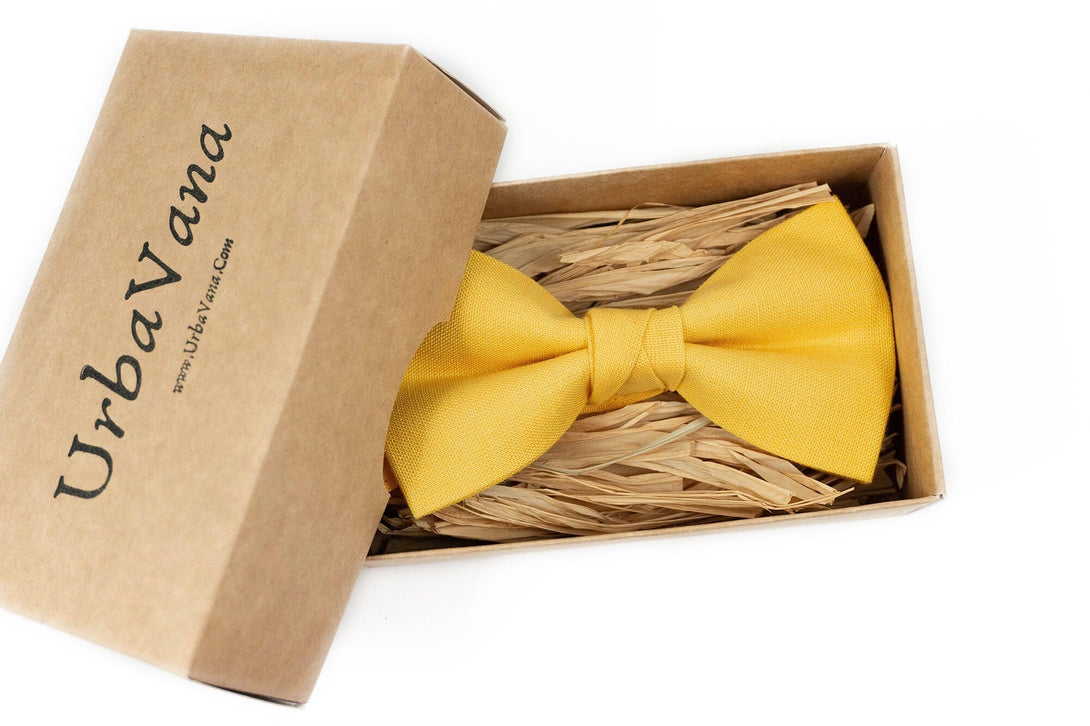 Yellow groomsmen bow ties or neckties for your weddings