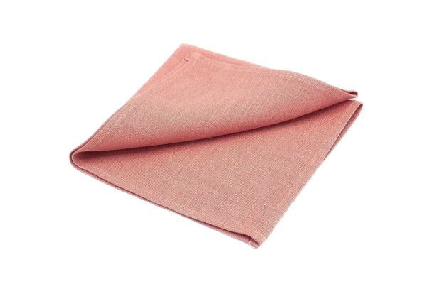 Dark dusty rose color pocket square / handkerchief wedding necktie for man / Groomsmen necktie