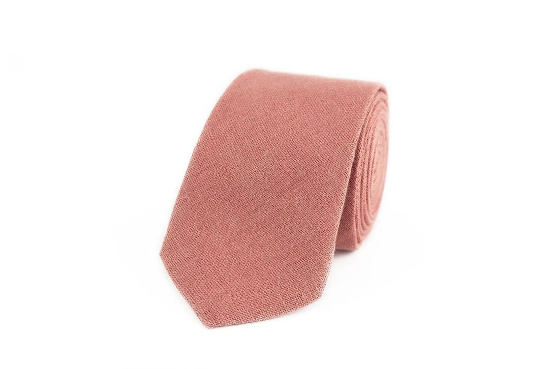 Dark dusty rose bow linen wedding bow ties for groomsman proposal gift / Unique gift for father or husband