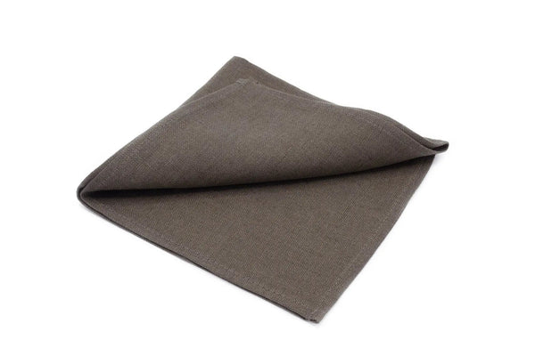 Brown color linen pocket square / handkerchief available with matching linen necktie for man / Handmade groomsmen or usher ties for wedding