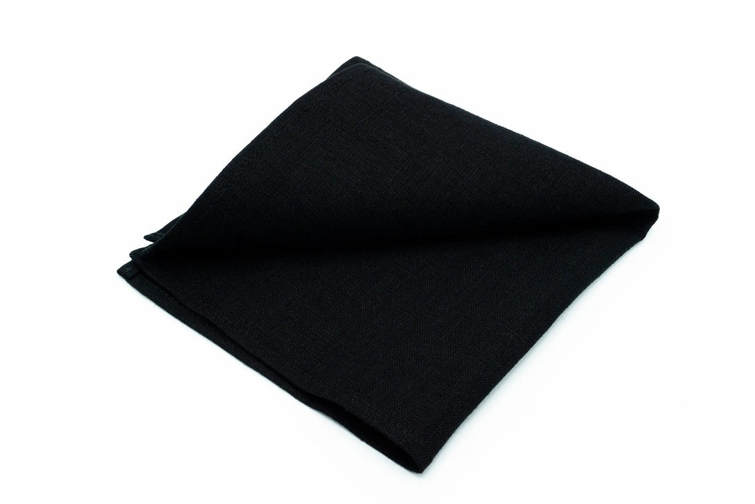 Black linen groomsmen bow ties for weddings / Prom bow ties and skinny necktie for man