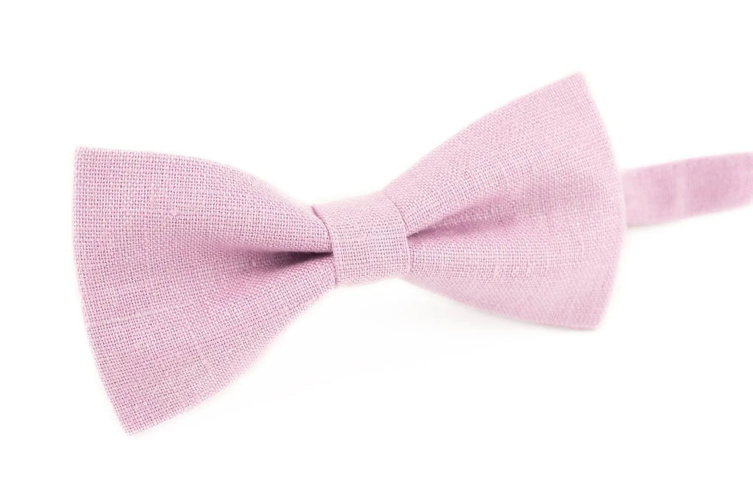 Light purple linen groomsmen and groom ties for weddings / Bow ties for man and baby boys