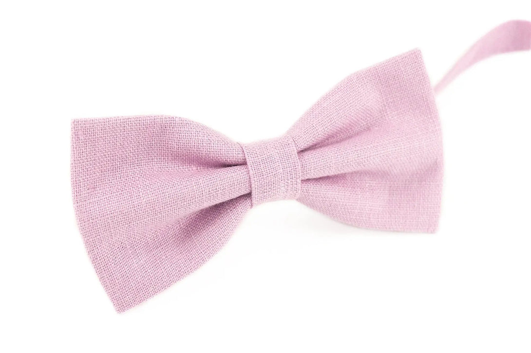 Light purple linen butterfly wedding bow ties for groomsmen / Anniversary gift for men