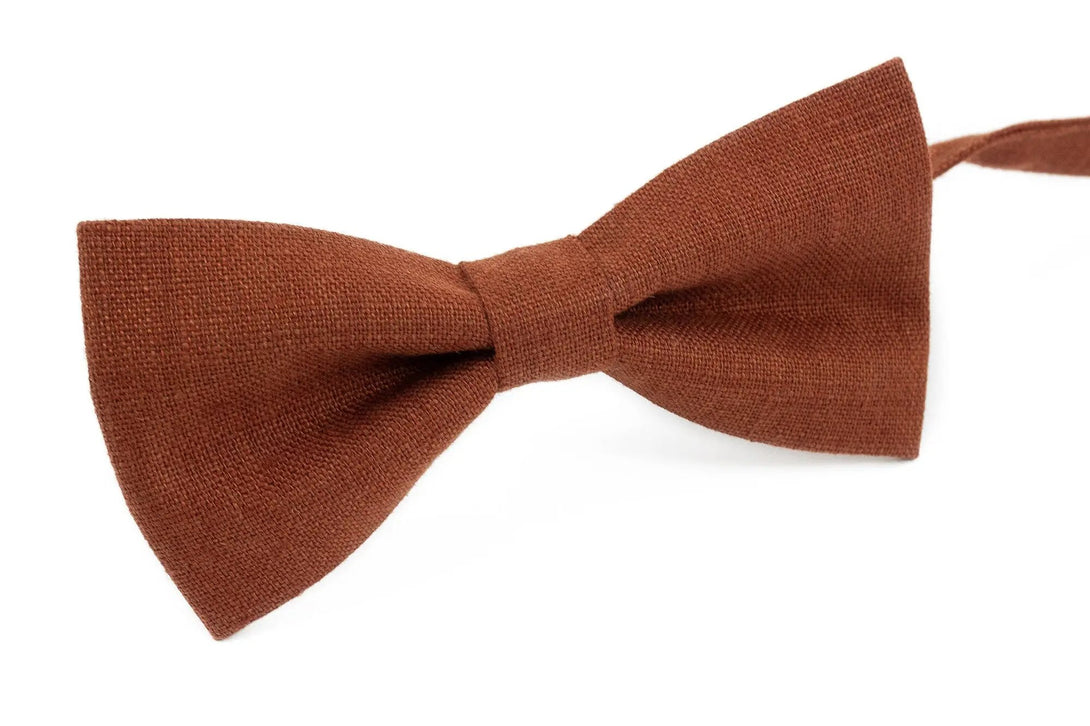 Rust color groomsmen bow tie for fall weddings / Fathers day gift or anniversary gift for men / Groomsmen proposal gift