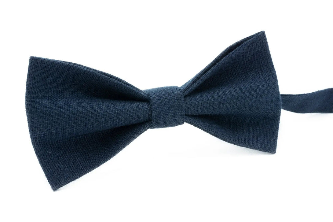 Midnight Blue classic best men ties for weddings / Pre-tied ring bearer and baby boys bow ties