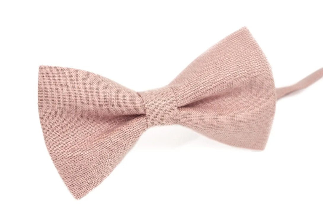 Dusty pink pre-tied groomsmen bow ties for weddings / Boys bow ties for ring bearer bow tie