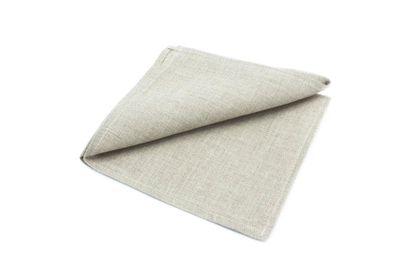 Natural linen color linen pocket square / handkerchief available with groomsmen necktie / Rustic wedding gift for men