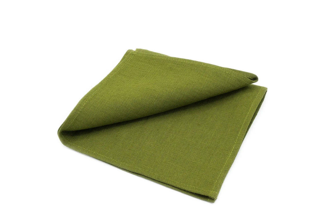 Moss green linen best men ties for wedding / Anniversary gift for men or birthday gift for husband