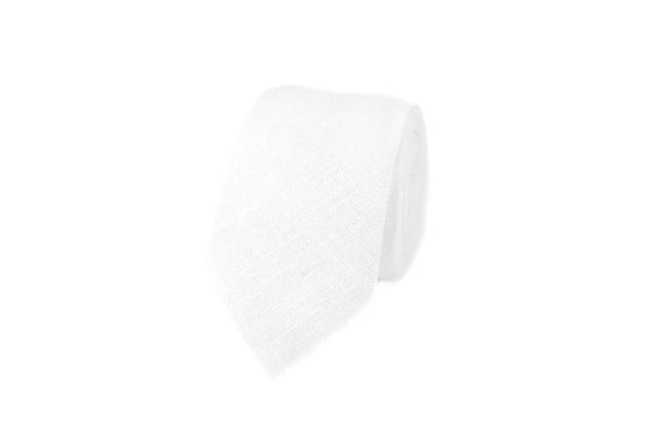 White color handmade wedding tie for groomsmen / Groom pre wedding gift from bride