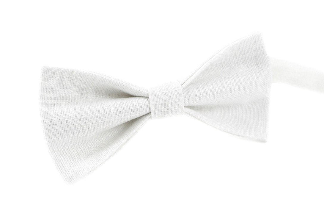 White ties for men / Handmade baby boys and kids bow ties available with matching pocket square