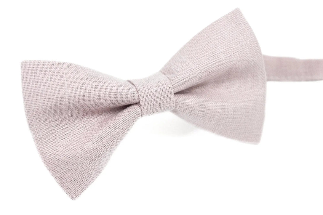 Dusty rose pre-tied linen bow ties for men and boys / Groomsmen ties for weddings