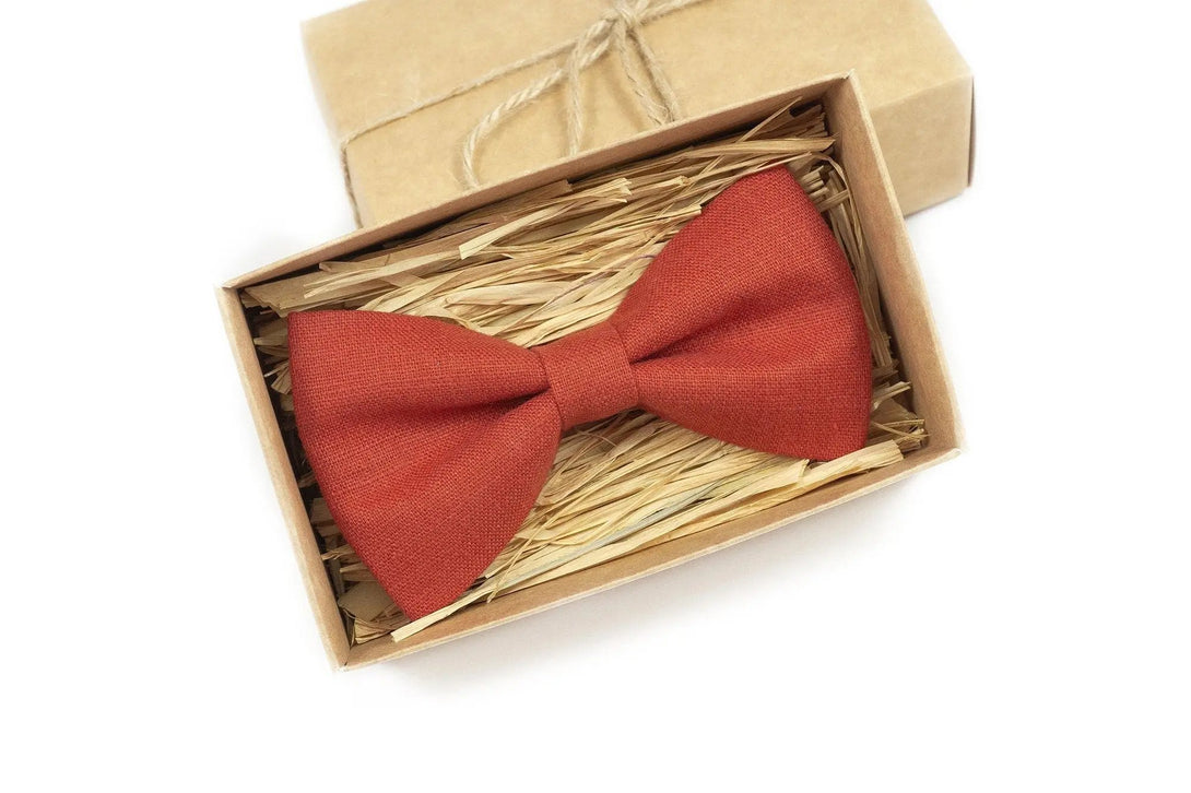 Red Brick men's bow tie for fathers day gift or unique gift for birthday / Bow ties for men and toddler baby boys