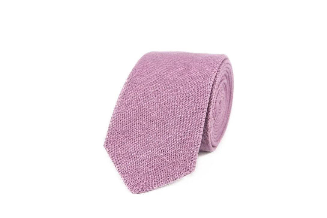 Purple color linen bow ties for men and toddler baby boys / Unique wedding tie