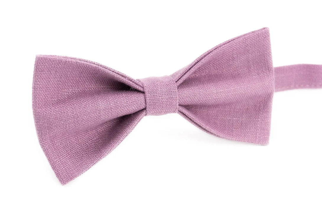 Purple color pre-tied best men ties for weddings available with matching handkerchief / Gift for men