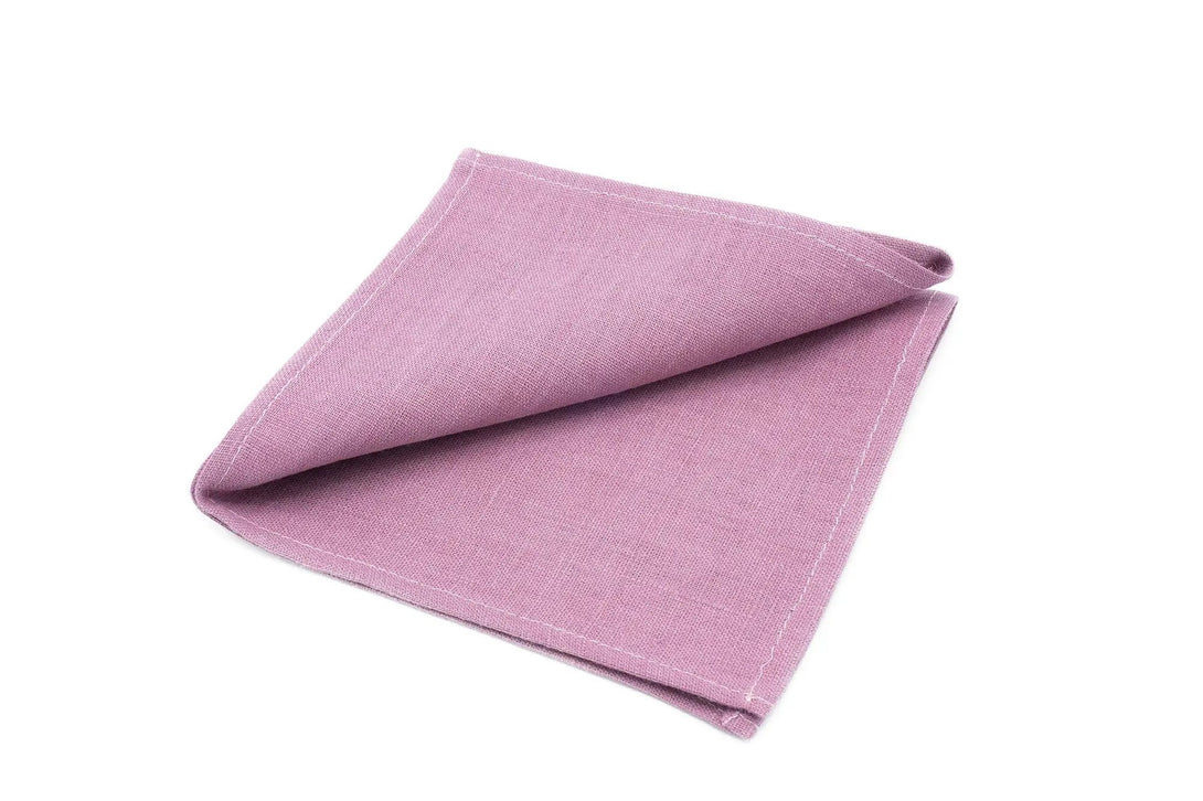 Purple color linen pre-tied wedding ties for groomsmen and ring bearer gift / Linen gift for man