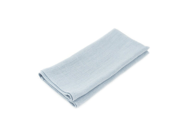 Dusty blue color linen pocket square for men available with bow tie