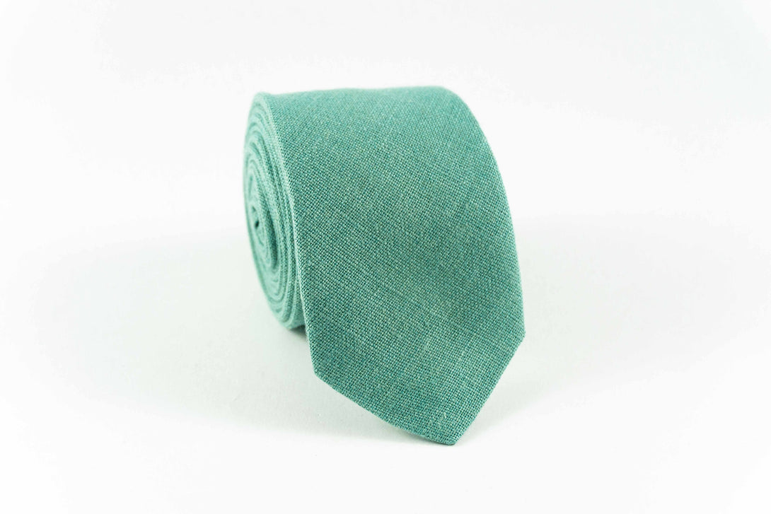 Sea green color pocket square or handkerchief for men available with matching bow tie or necktie for man