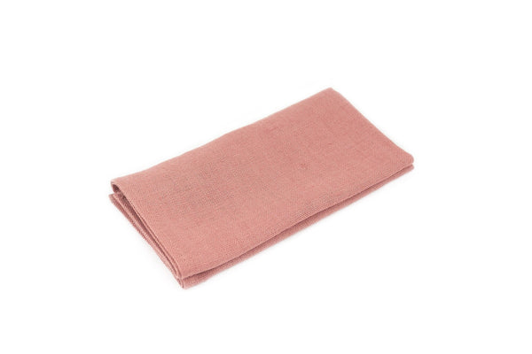 Dark Dusty rose linen pocket square for men available with bow tie