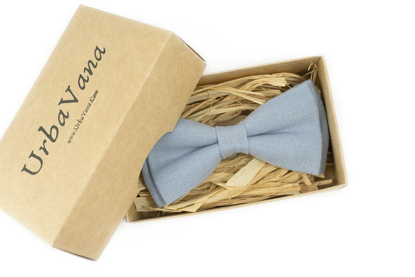 Dusty blue groomsmen bow ties for weddings