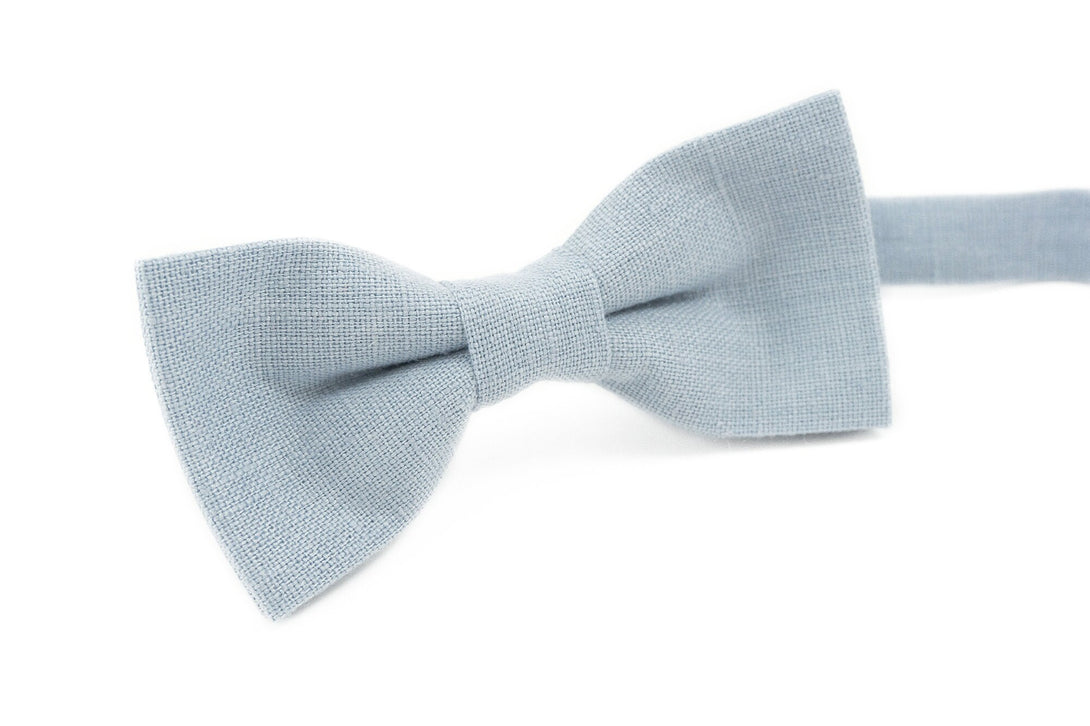 Dusty blue pre tied groomsmen wedding bow ties for men