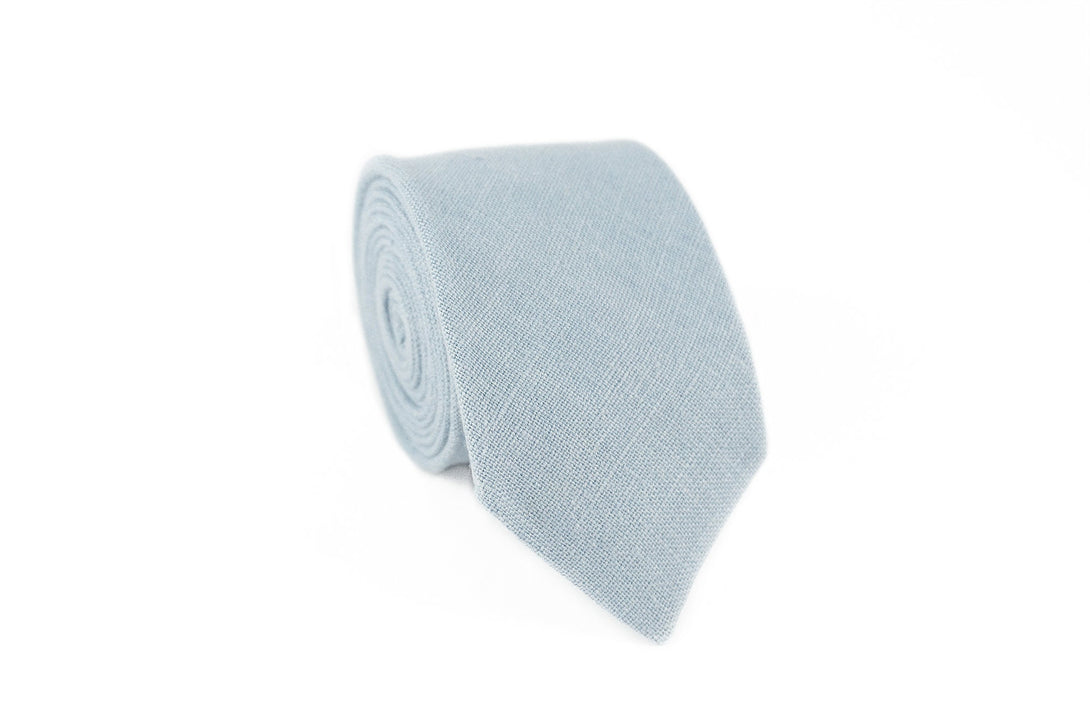 Dusty blue pre-tied bow ties for men and baby boys