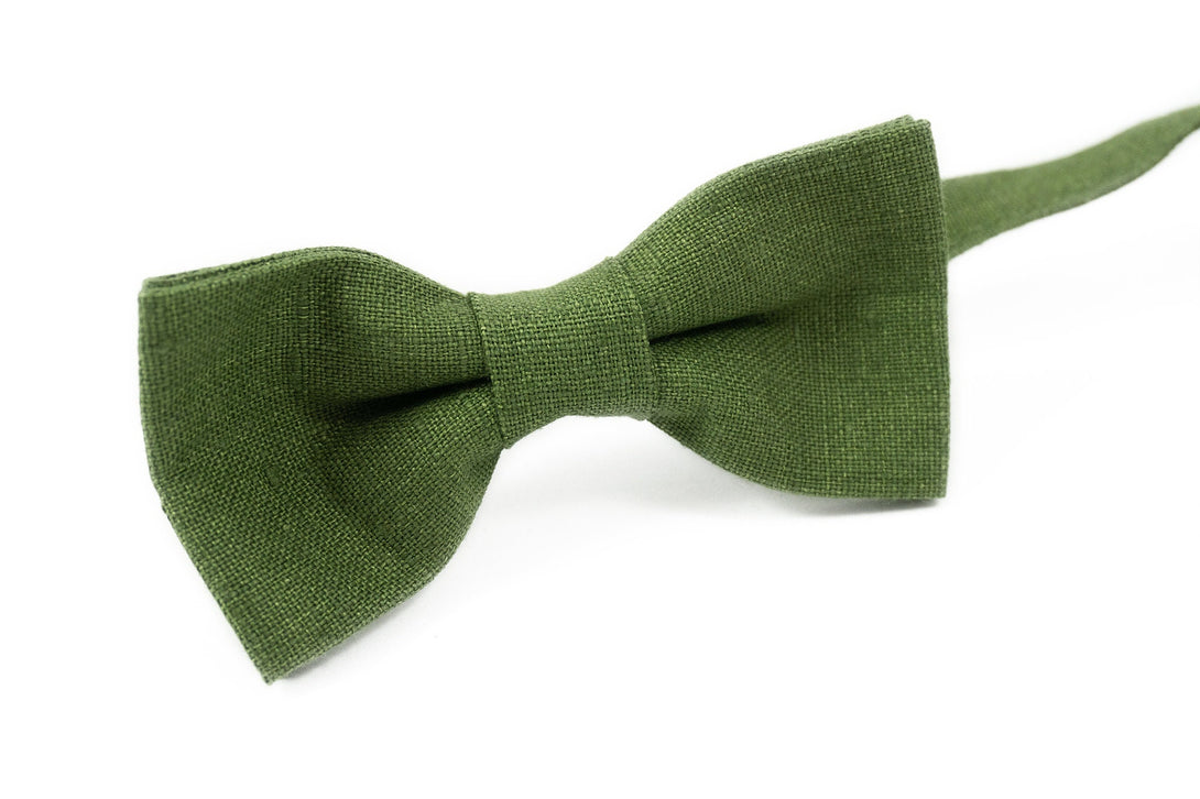 Olive green mens wedding bow ties for groomsmen and groom