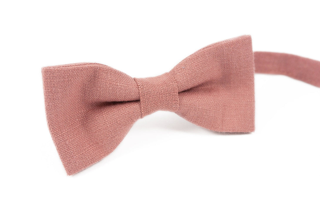 Dark Dusty Rose color wedding bow ties for groomsmen