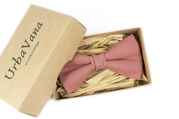 Dark Dusty Rose groomsmen bow ties for weddings