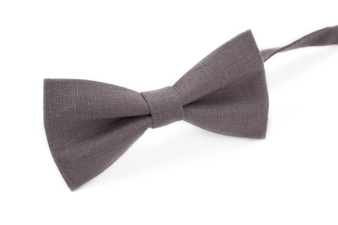 Dusty purple linen classic wedding bow ties / Bow ties for men and toddler baby boys