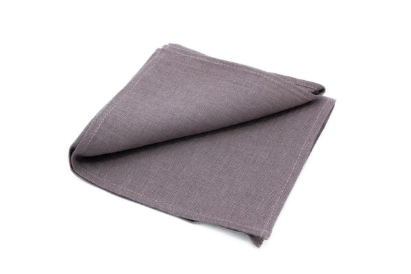 Dusty purple color linen pocket square / handkerchief available with matching wedding necktie for groomsmen proposal gift