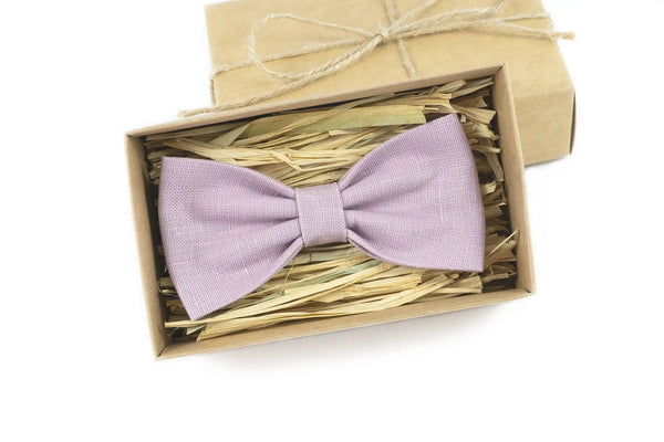 Pale purple pre-tied bow ties for men and baby toddler boys / Daddy and son bow ties for fathers day gift