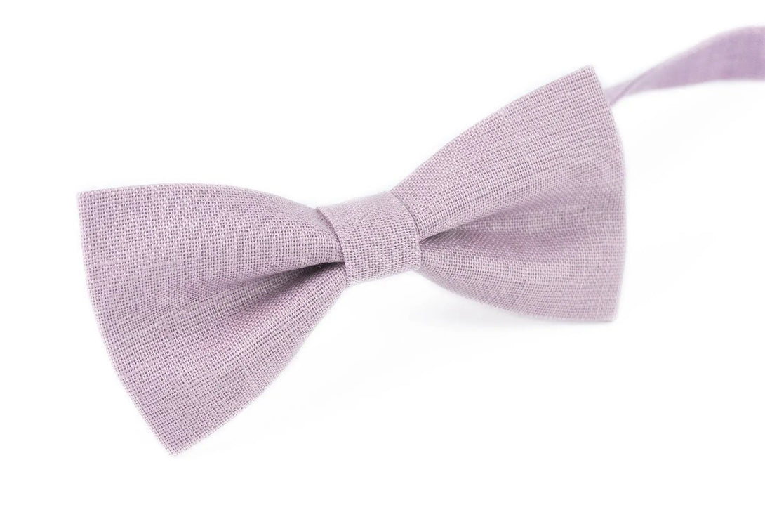 Pale purple color classic pre-tied ties for men available with matching pocket square / Gift for men