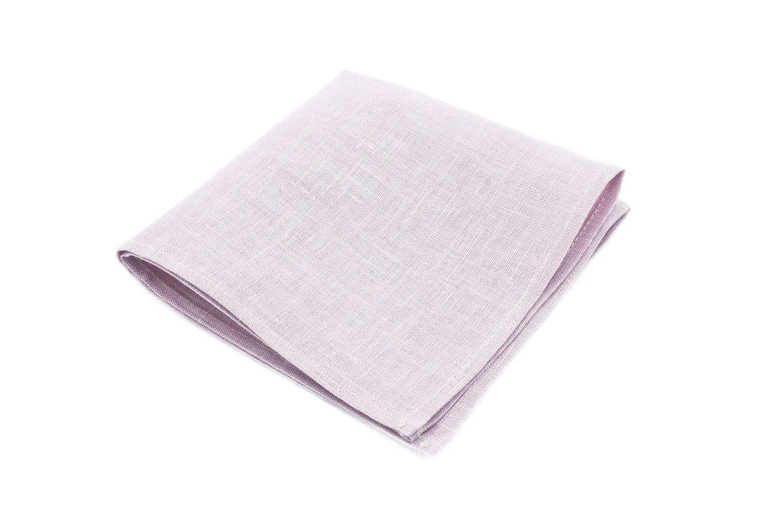 Pale purple color linen pocket square / handkerchief available with groomsmen necktie / Pale purple wedding gift for men