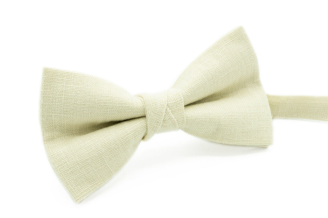 Sand color wedding bow tie for grooms - groomsmen bow ties for men and ring bearer