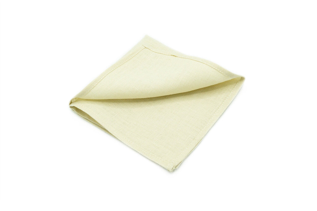 Sand color linen best men ties for weddings available with matching handkerchief / Gift for man