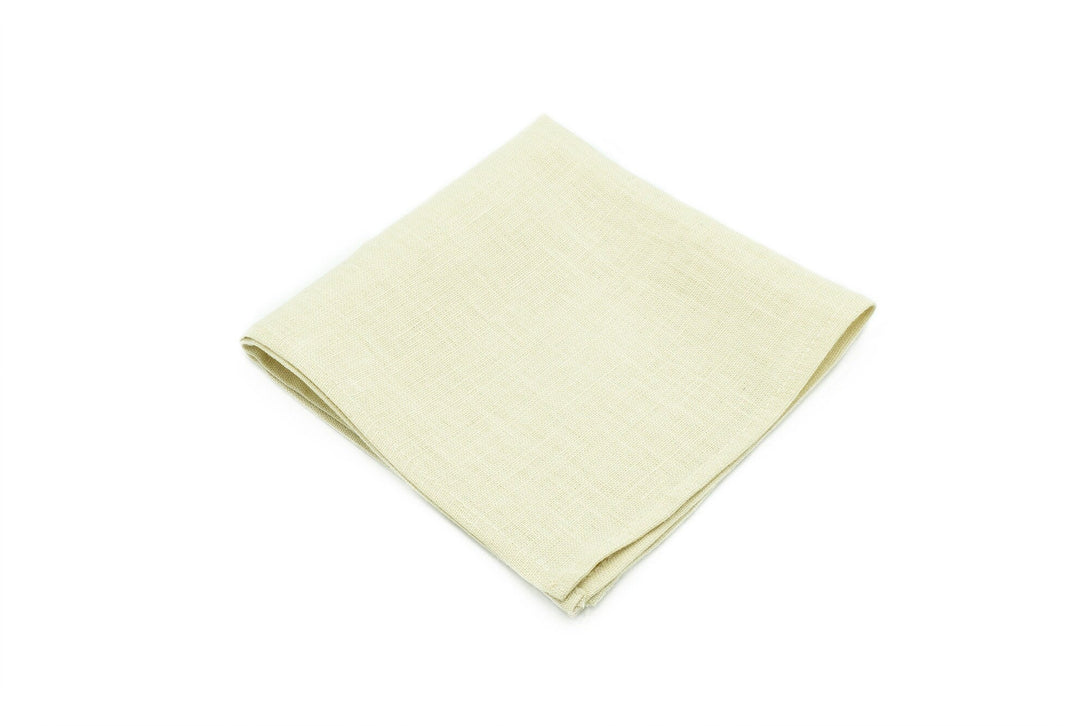 Sand color linen best men ties for weddings available with matching handkerchief / Gift for man