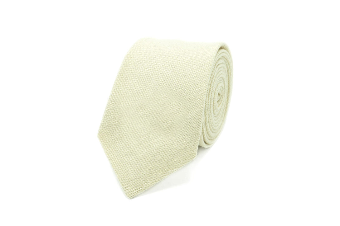 Sand color linen pocket square / handkerchief available with matching wedding necktie for groomsmen proposal gift