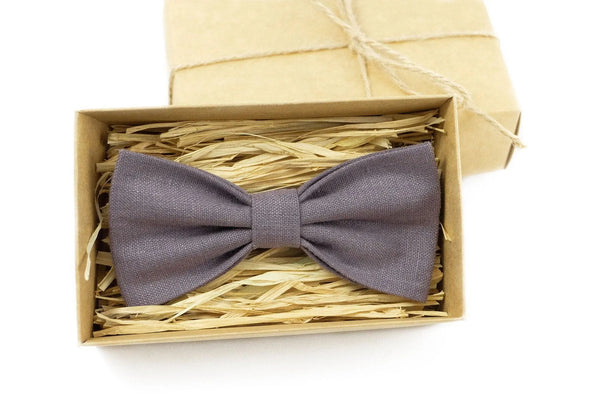 Dusty purple wedding bow ties for groomsmen and groom / Ties for men available with matching pocket square