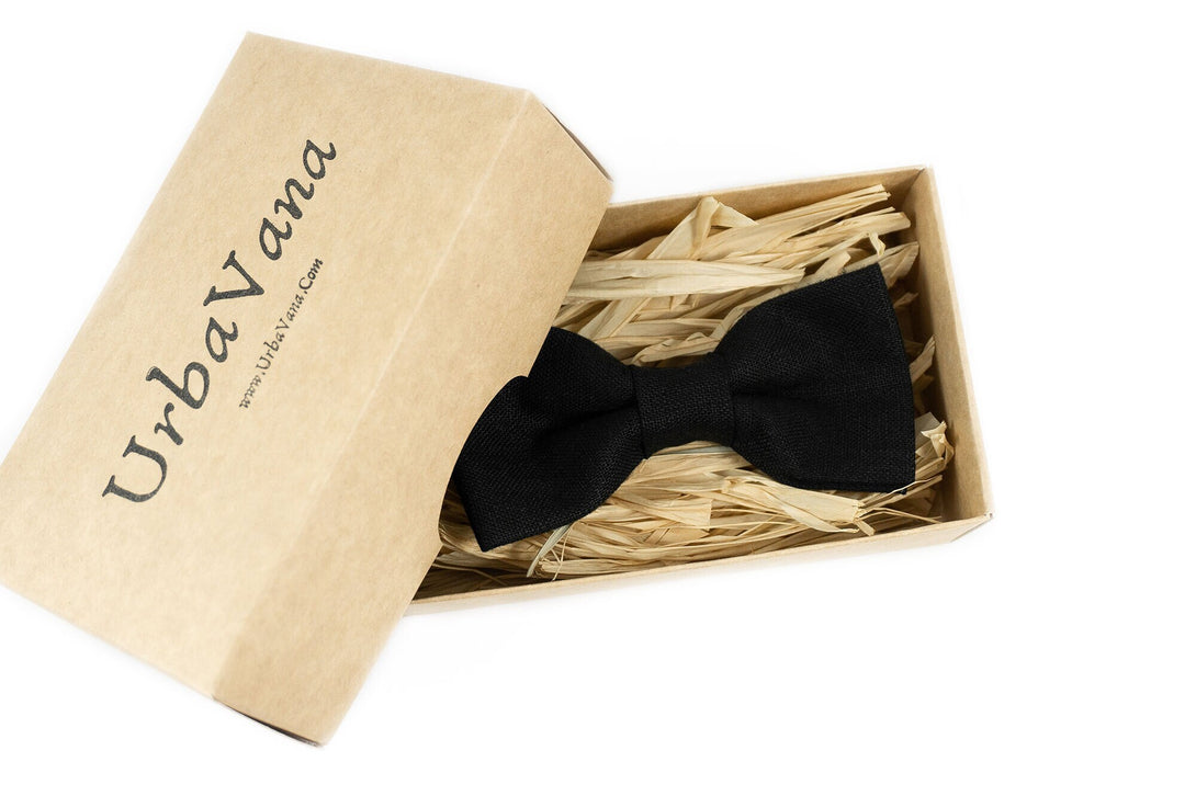 Black pre-tied mens wedding bow ties for weddings - mens wedding ties