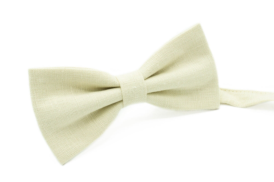 Sand color butterfly groomsmen bow tie for weddings available with matching pocket square / Ring bearer bow tie or baby shower gift idea