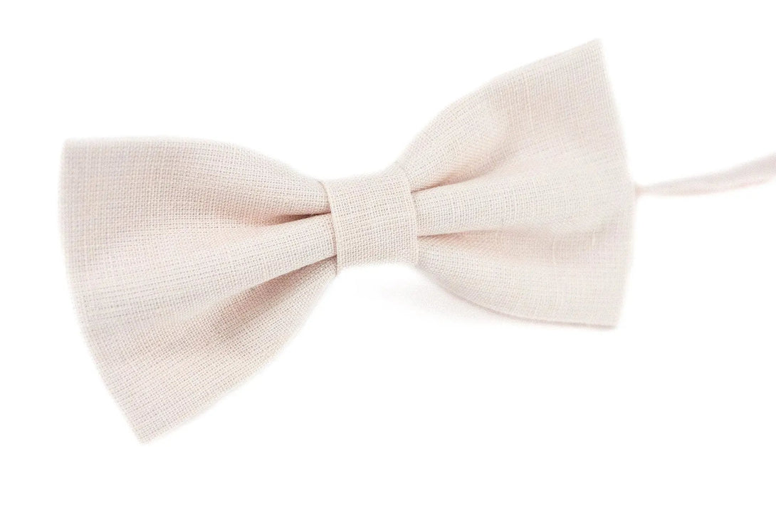 Light Blush Peach wedding bow ties for groomsmen proposal gift and ring bearer gift / Necktie for man available with matching pocket square