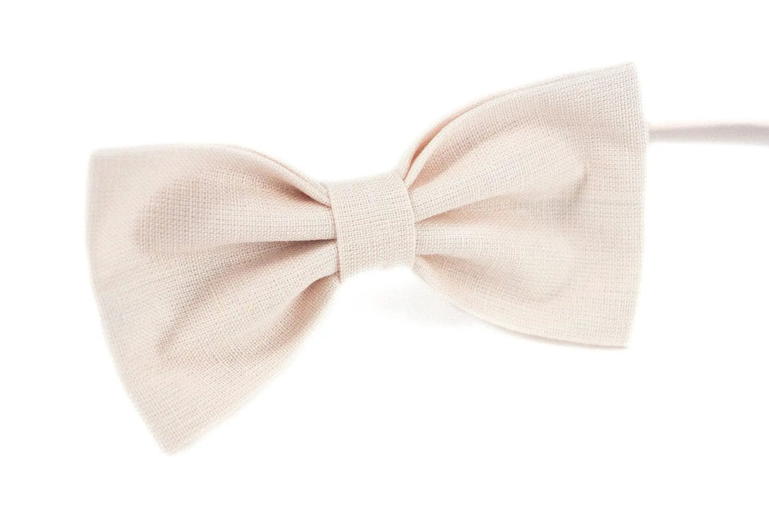 Light Blush Peach pre-tied butterfly groomsmen ties for wedding / Bow ties for man and toddler baby boys