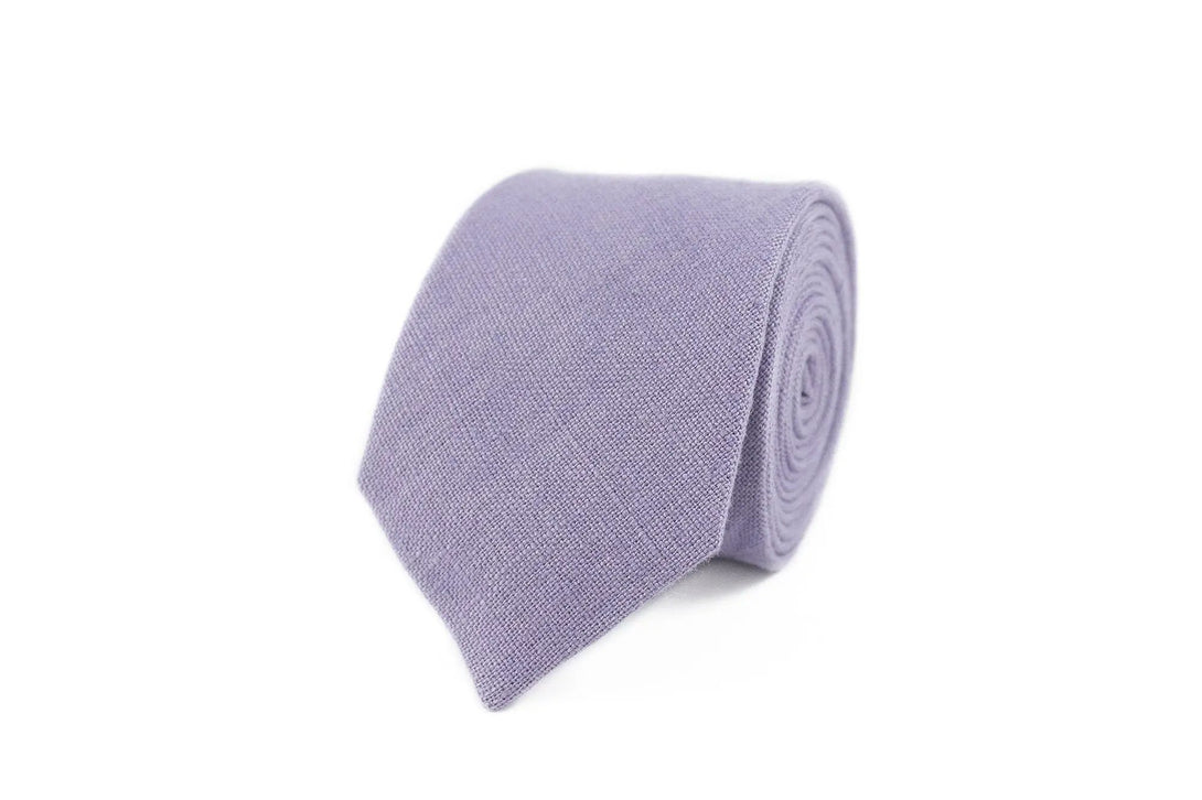 Lavender color linen wedding bow ties for groomsmen proposal gift / Necktie for man