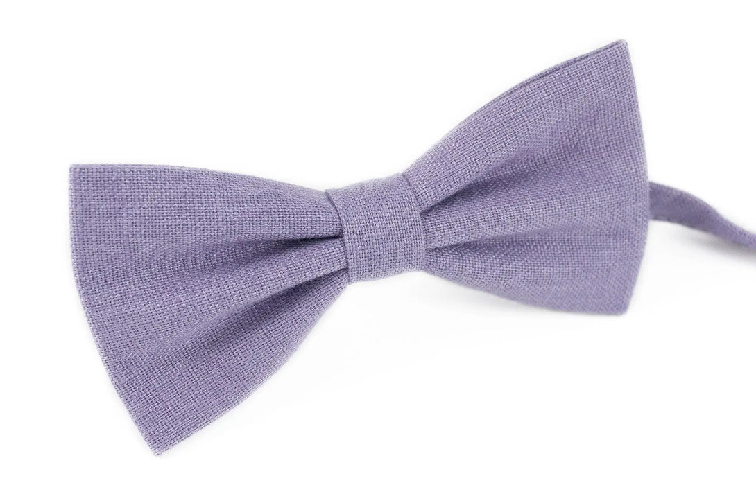 Lavender color linen bow ties for men and baby toddler boys / Lavender neckties for summer weddings