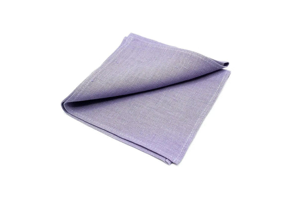 Lavender color linen pocket square / handkerchief for weddings