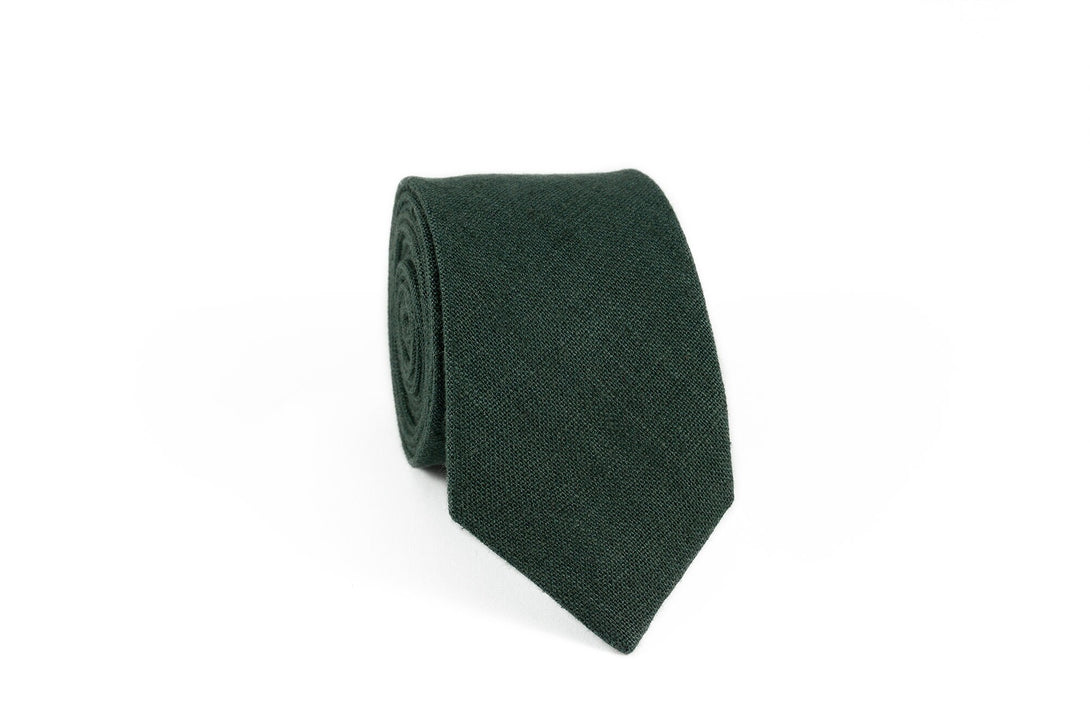 Smoke pine linen wedding bow tie - bow ties for men