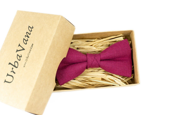 Cyclamen color classic wedding bow tie for groomsmen gifts