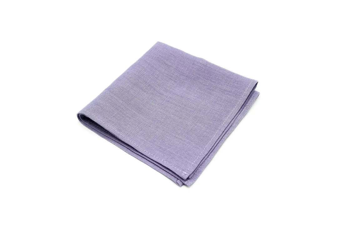 Lavender color linen pocket square for men and boys