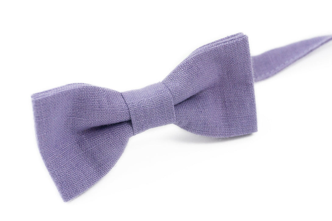 Lavender color pre-tied mens bow tie