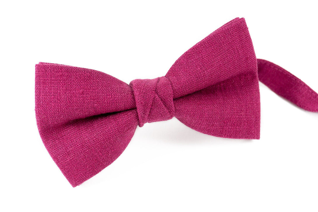 Cyclamen color wedding bow ties for groom and groomsmen proposal gift